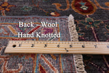 Grey Peshawar Hand Knotted Wool Rug - 5' 10" X 7' 8" - Golden Nile