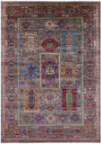 Turkmen Ersari Hand Knotted Wool Rug - 5' 9" X 8' 0" - Golden Nile