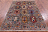 Turkmen Ersari Hand Knotted Wool Rug - 5' 9" X 8' 1" - Golden Nile