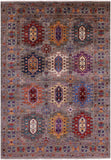 Turkmen Ersari Hand Knotted Wool Rug - 5' 9" X 8' 1" - Golden Nile