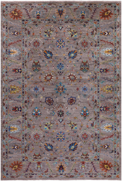 Peshawar Handmade Wool Rug - 6' 6" X 9' 8" - Golden Nile