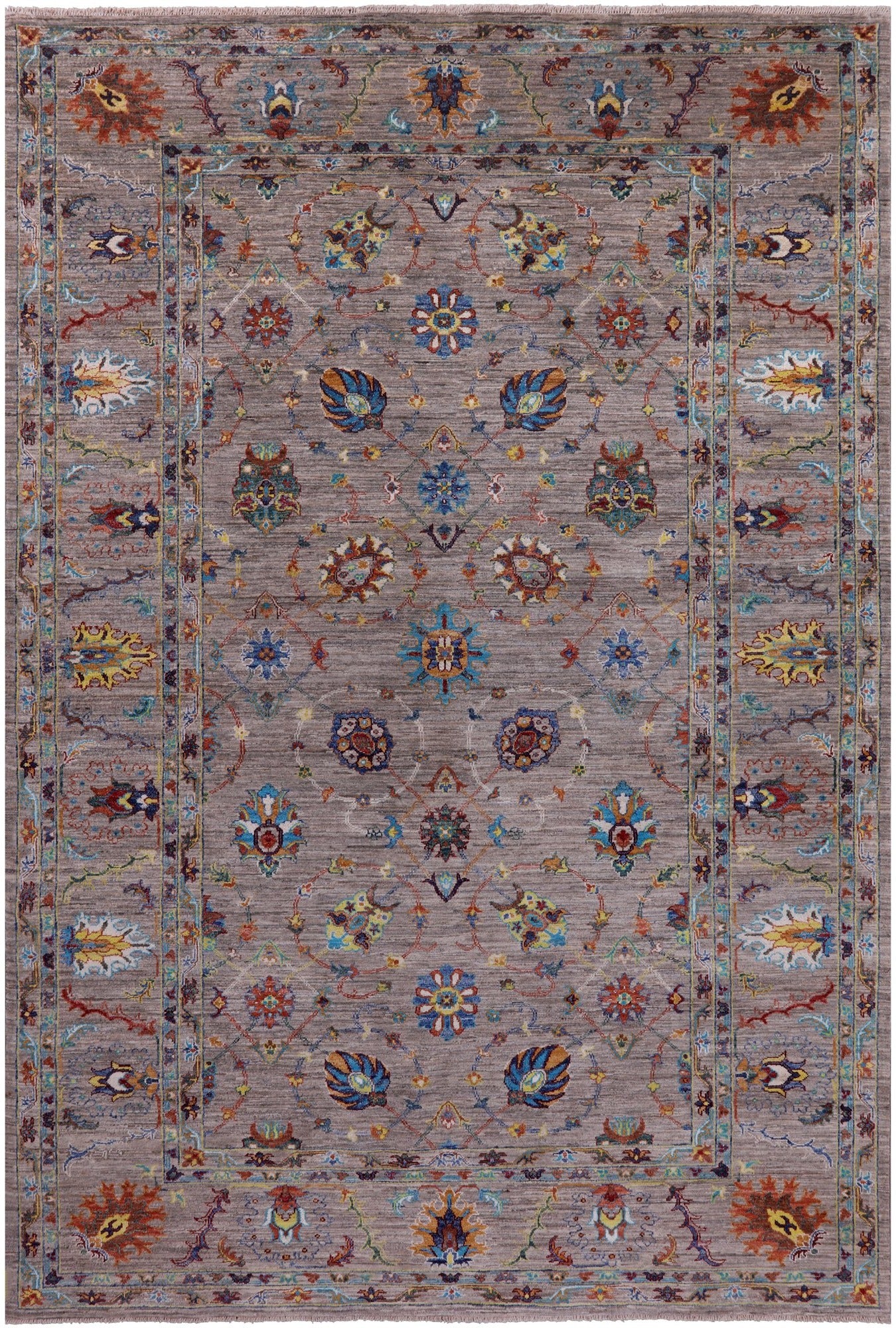 Peshawar Handmade Wool Rug - 6' 6" X 9' 8" - Golden Nile
