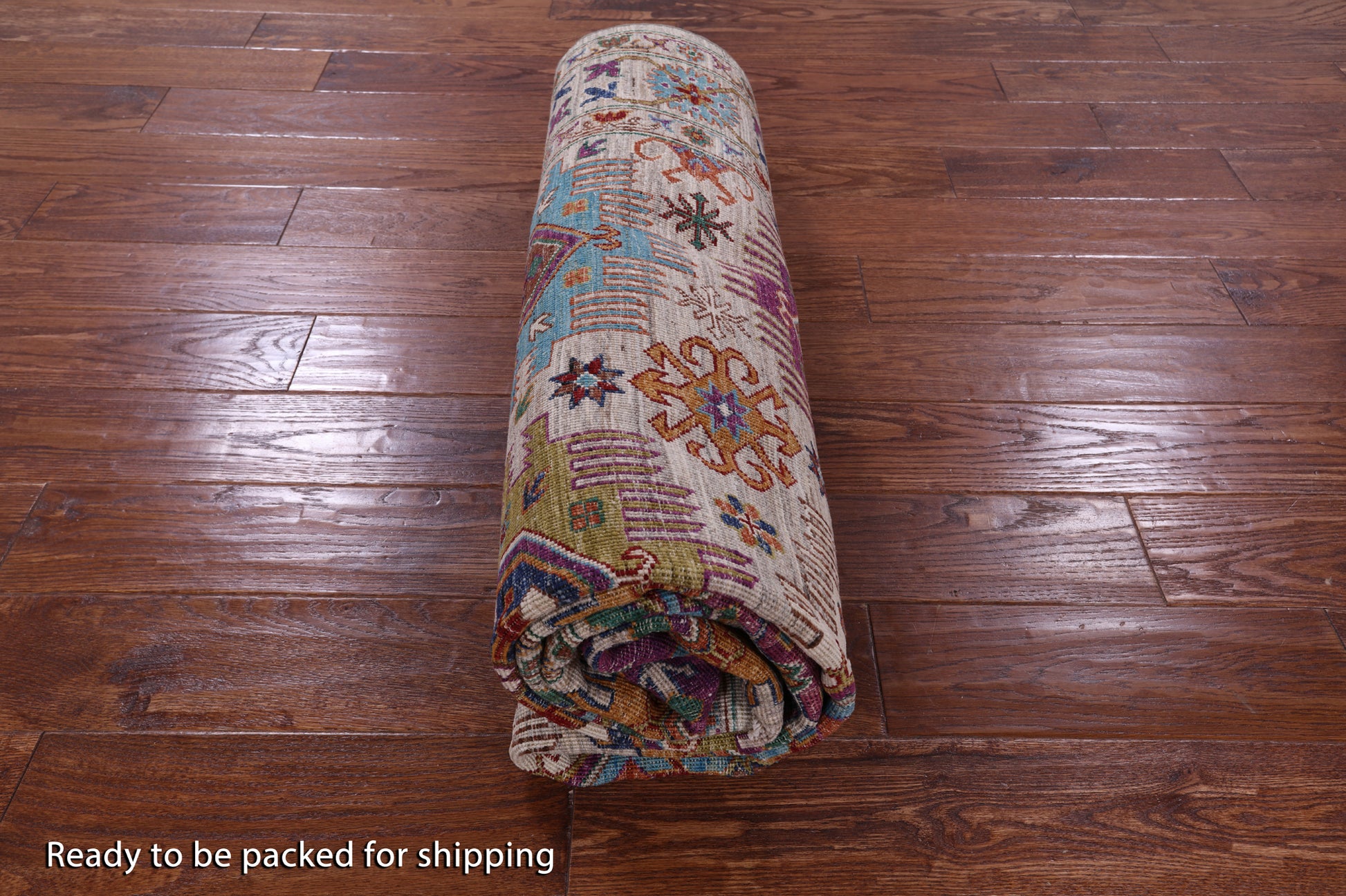Grey Turkmen Ersari Hand Knotted Wool Rug - 5' 8" X 8' 0" - Golden Nile