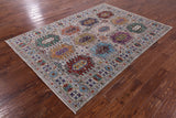 Grey Turkmen Ersari Hand Knotted Wool Rug - 5' 8" X 8' 0" - Golden Nile