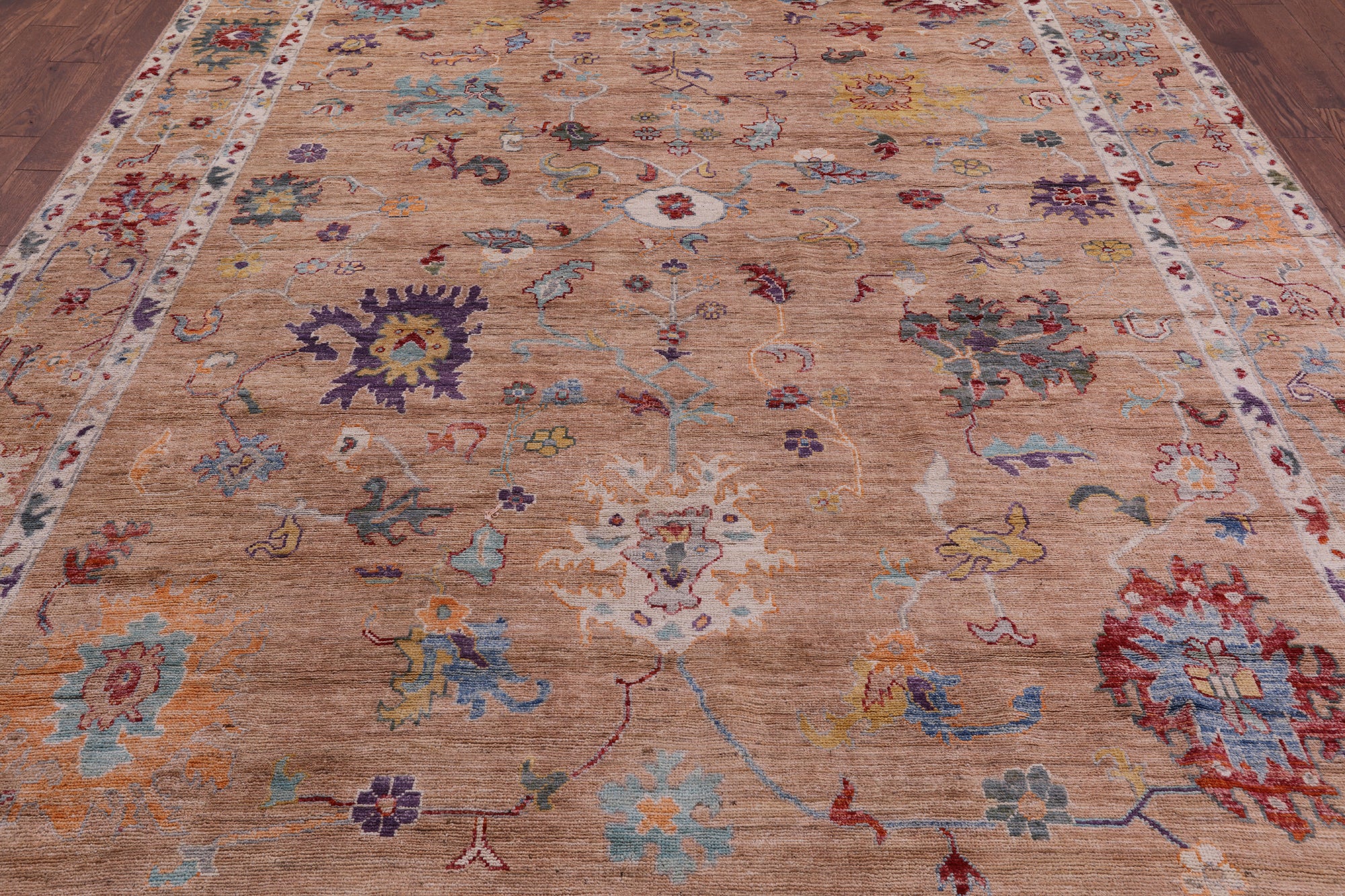 Turkish Oushak Handmade Wool Rug - 8' 9" X 11' 8" - Golden Nile