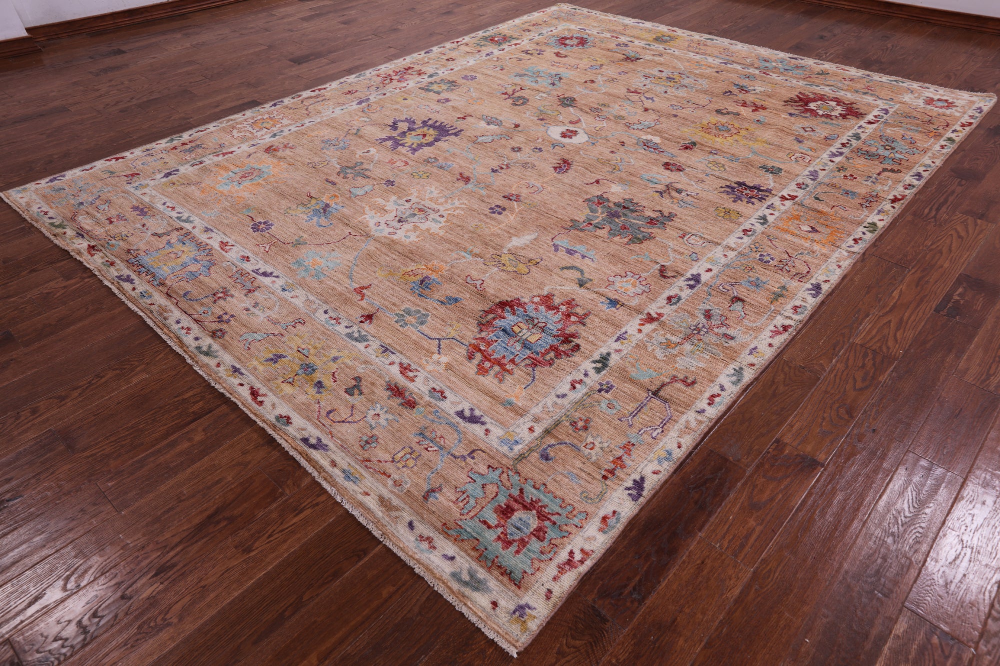 Turkish Oushak Handmade Wool Rug - 8' 9" X 11' 8" - Golden Nile