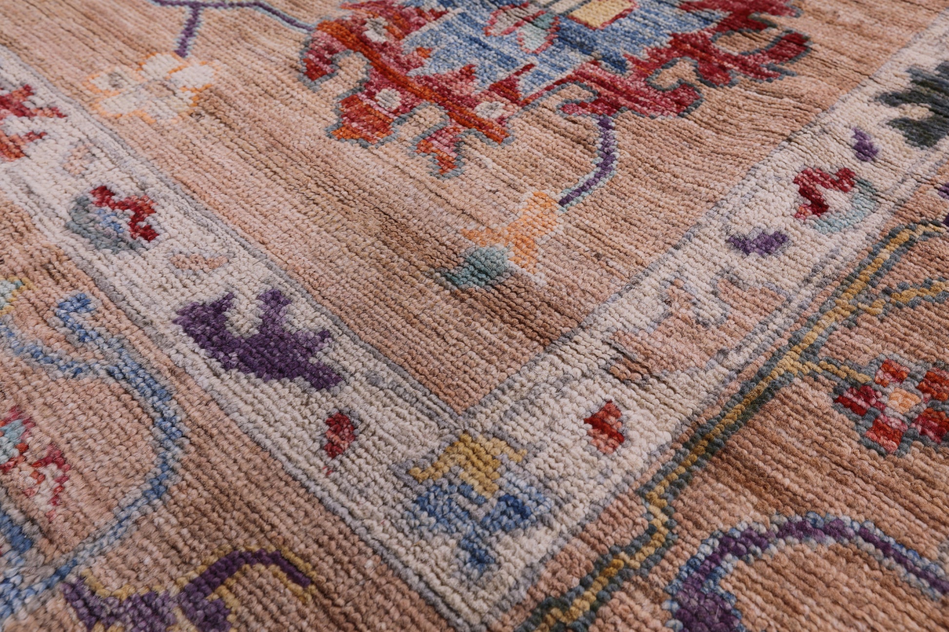 Turkish Oushak Handmade Wool Rug - 8' 9" X 11' 8" - Golden Nile