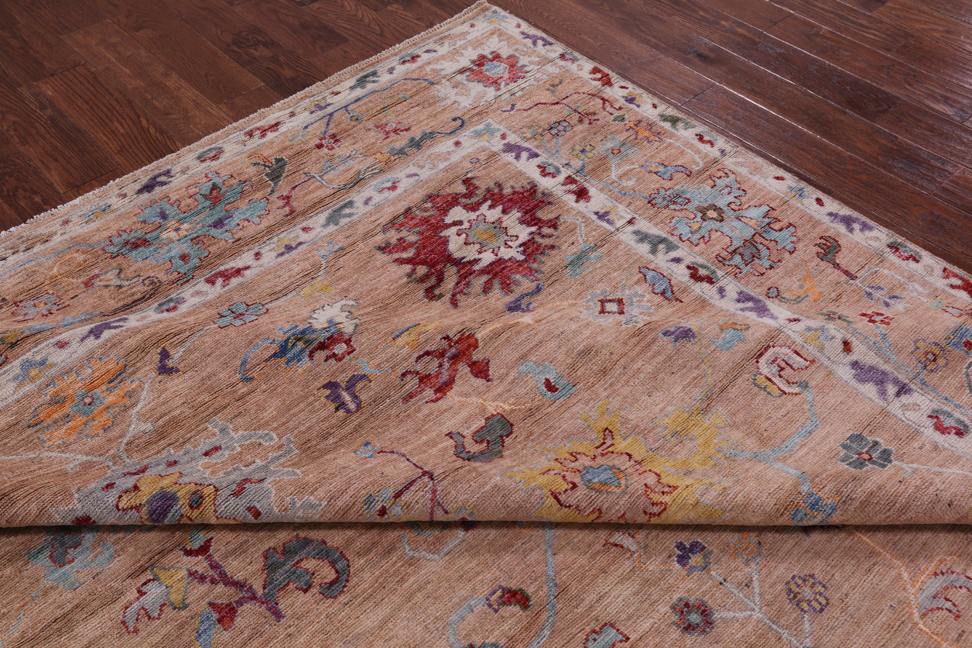Turkish Oushak Handmade Wool Rug - 8' 9" X 11' 8" - Golden Nile
