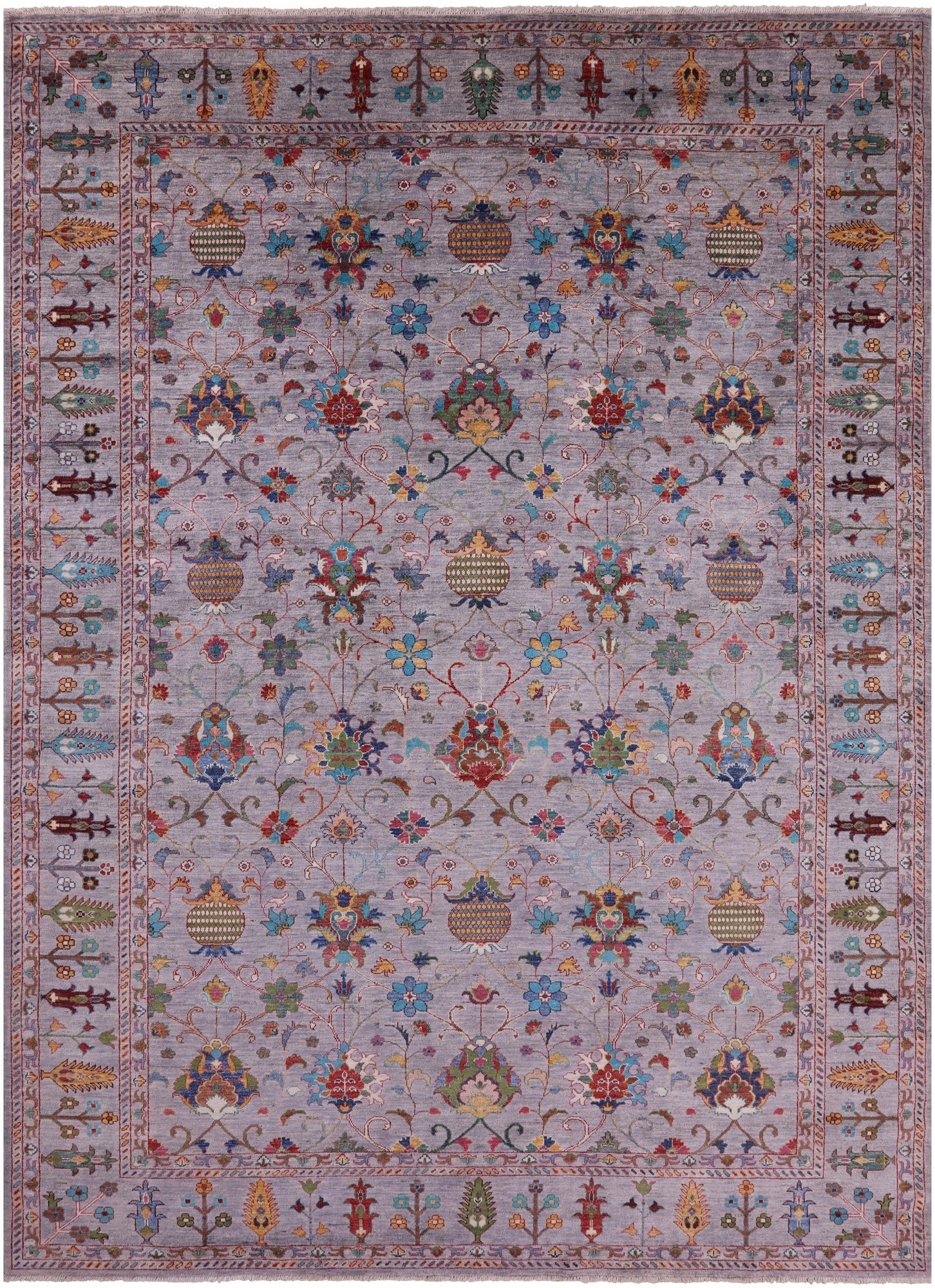 Peshawar Handmade Wool Rug - 8' 9" X 12' 1" - Golden Nile