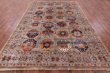 Turkmen Ersari Hand Knotted Wool Rug - 8' 0" X 11' 6" - Golden Nile