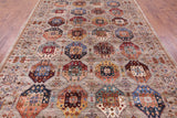 Turkmen Ersari Hand Knotted Wool Rug - 8' 0" X 11' 6" - Golden Nile