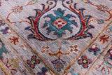 Grey Peshawar Hand Knotted Wool Rug - 8' 11" X 12' 4" - Golden Nile