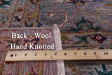 Grey Peshawar Hand Knotted Wool Rug - 8' 11" X 12' 4" - Golden Nile