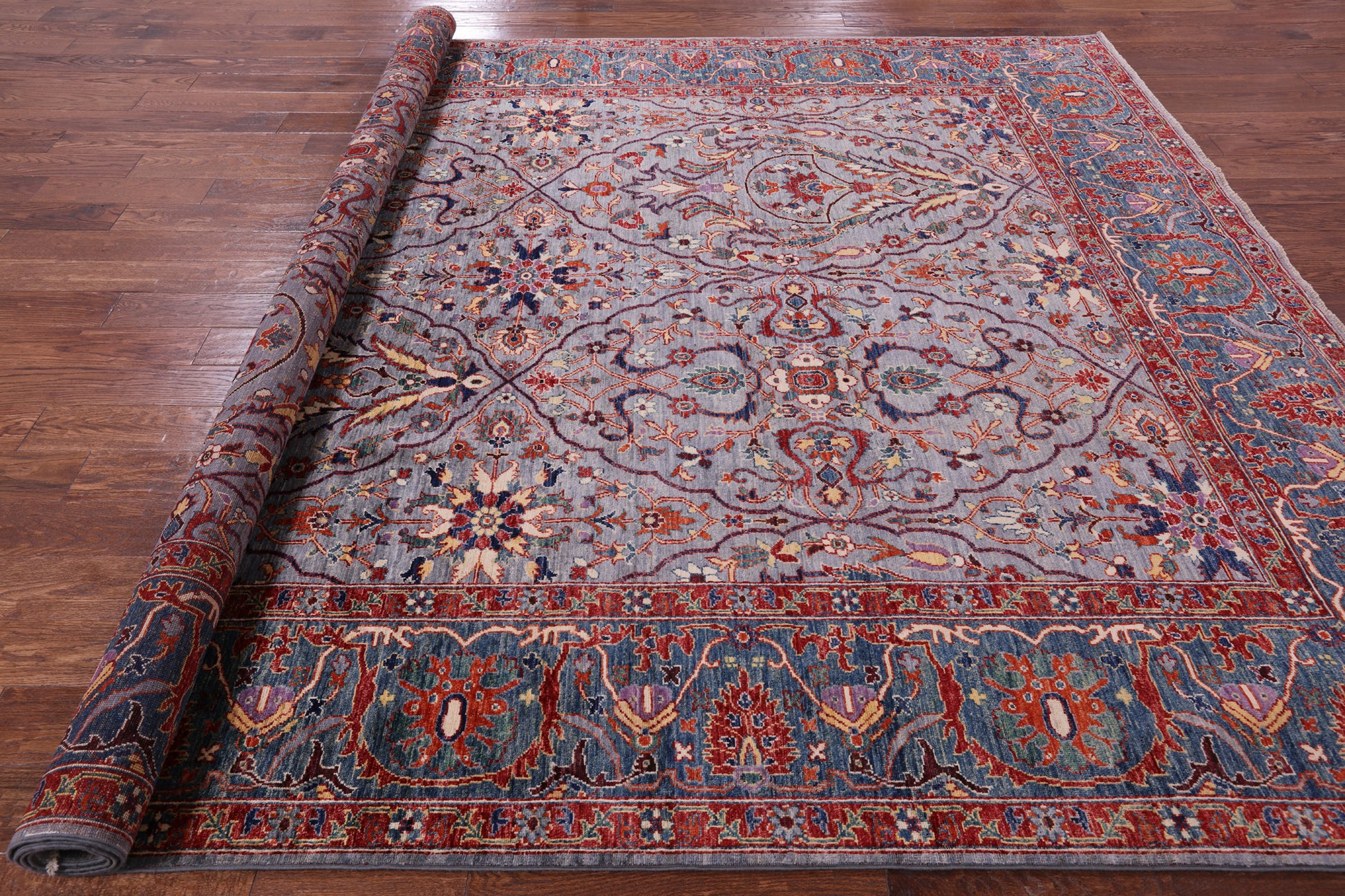 Persian Fine Serapi Handmade Wool Rug - 8' 10" X 11' 11" - Golden Nile
