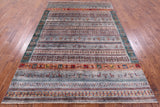 Tribal Persian Gabbeh Handmade Wool Rug - 6' 6" X 9' 11" - Golden Nile