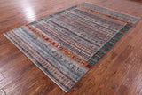 Tribal Persian Gabbeh Handmade Wool Rug - 6' 6" X 9' 11" - Golden Nile