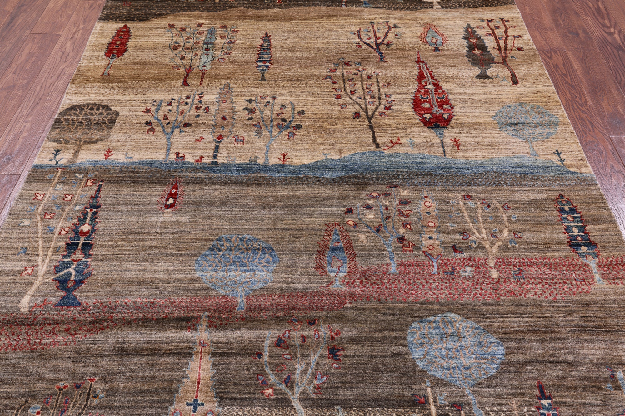 Tribal Persian Gabbeh Handmade Wool Rug - 5' 10" X 8' 5" - Golden Nile