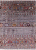 Khorjin Persian Gabbeh Hand Knotted Wool Rug - 8' 10" X 11' 10" - Golden Nile