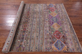 Khorjin Persian Gabbeh Hand Knotted Wool Rug - 6' 7" X 9' 6" - Golden Nile