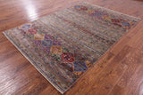 Khorjin Persian Gabbeh Hand Knotted Wool Rug - 6' 7" X 9' 6" - Golden Nile