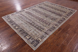 Tribal Persian Gabbeh Handmade Wool Rug - 6' 9" X 9' 11" - Golden Nile