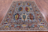 Turkmen Ersari Hand Knotted Wool Rug - 6' 10" X 9' 5" - Golden Nile