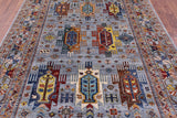 Turkmen Ersari Hand Knotted Wool Rug - 6' 10" X 9' 5" - Golden Nile