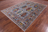 Turkmen Ersari Hand Knotted Wool Rug - 6' 10" X 9' 5" - Golden Nile