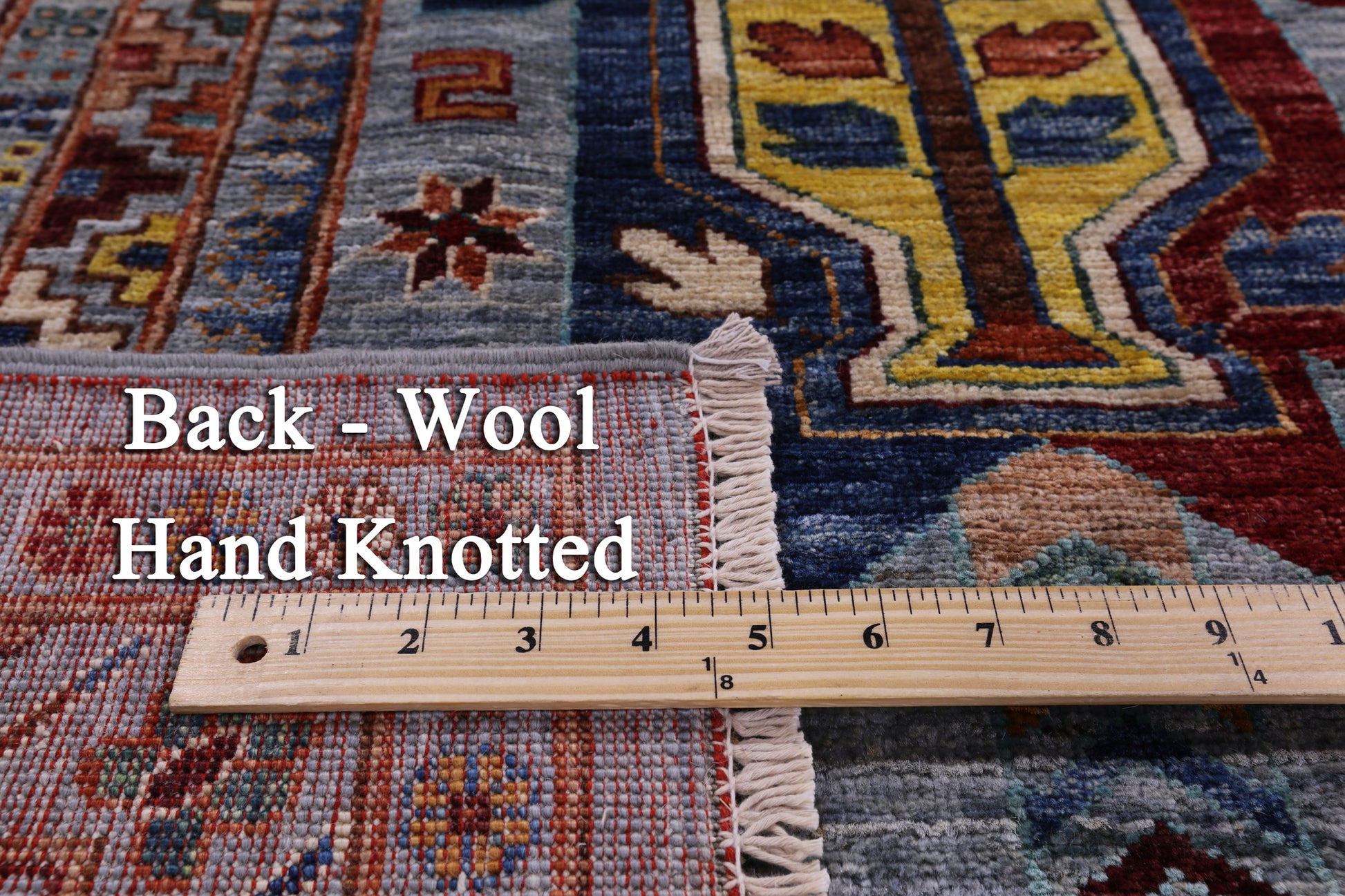 Turkmen Ersari Hand Knotted Wool Rug - 6' 10" X 9' 5" - Golden Nile