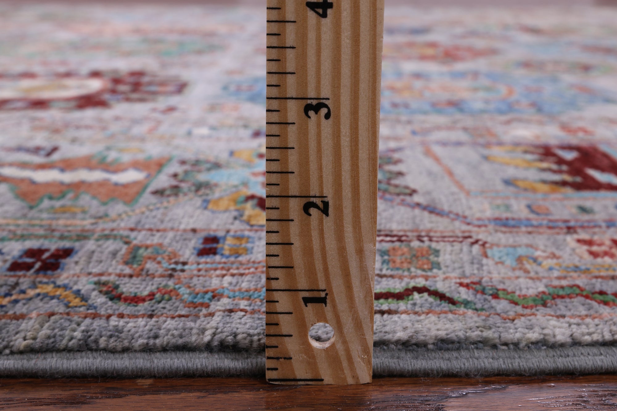 Grey Turkmen Ersari Hand Knotted Wool Rug - 6' 11" X 9' 7" - Golden Nile