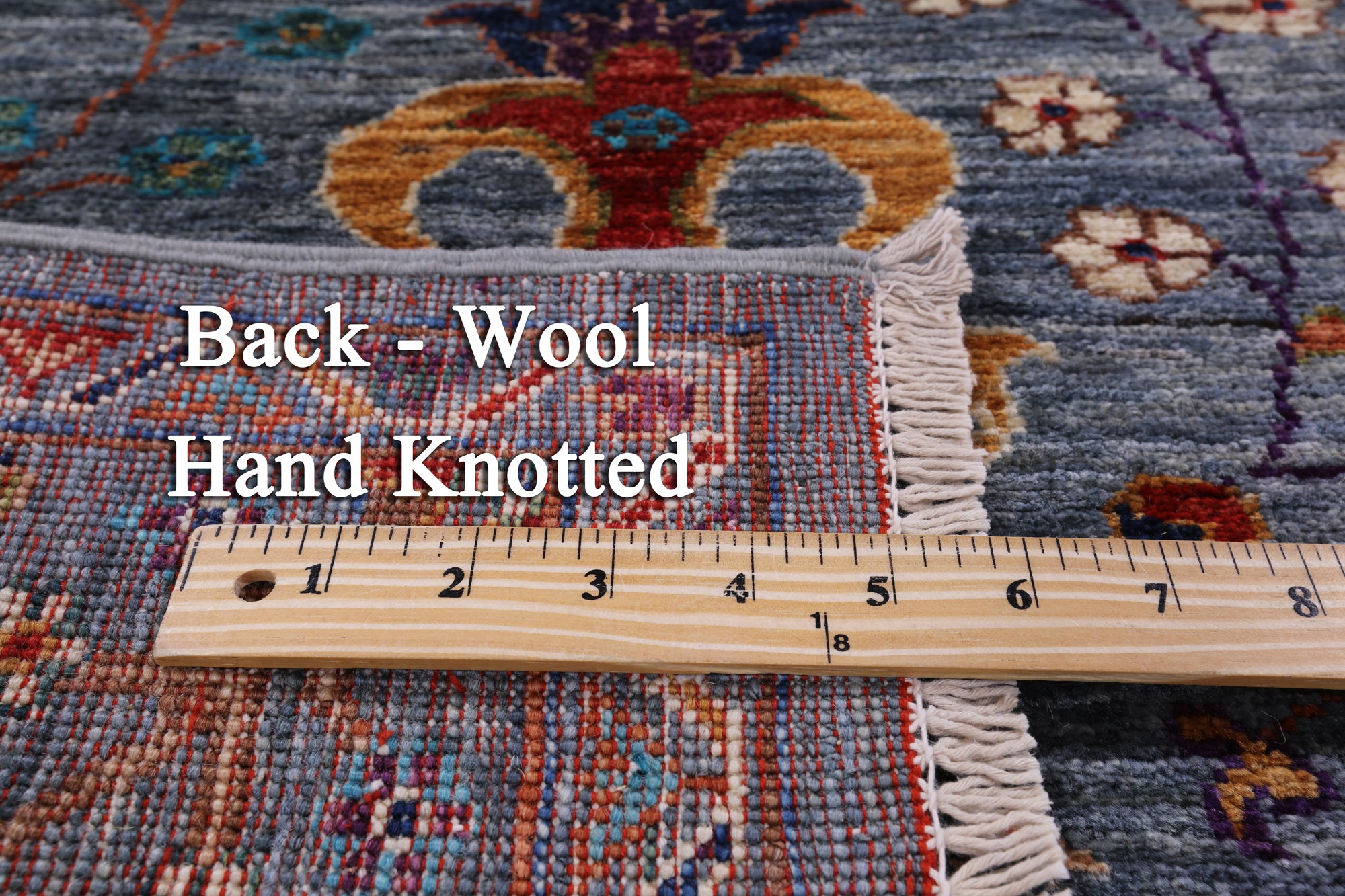 Peshawar Hand Knotted Wool Rug - 5' 0" X 6' 5" - Golden Nile