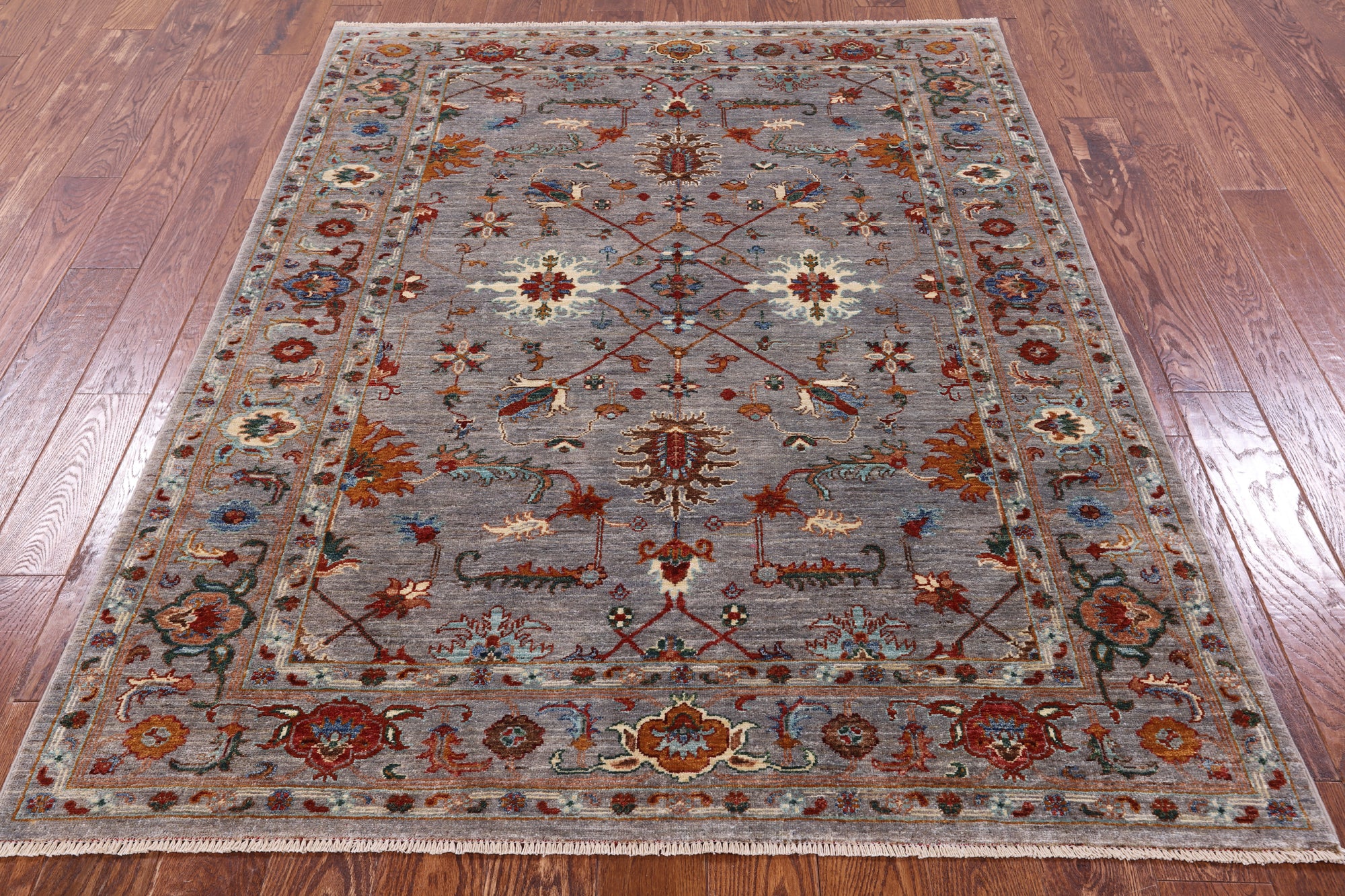 Peshawar Hand Knotted Wool Rug - 5' 2" X 6' 11" - Golden Nile
