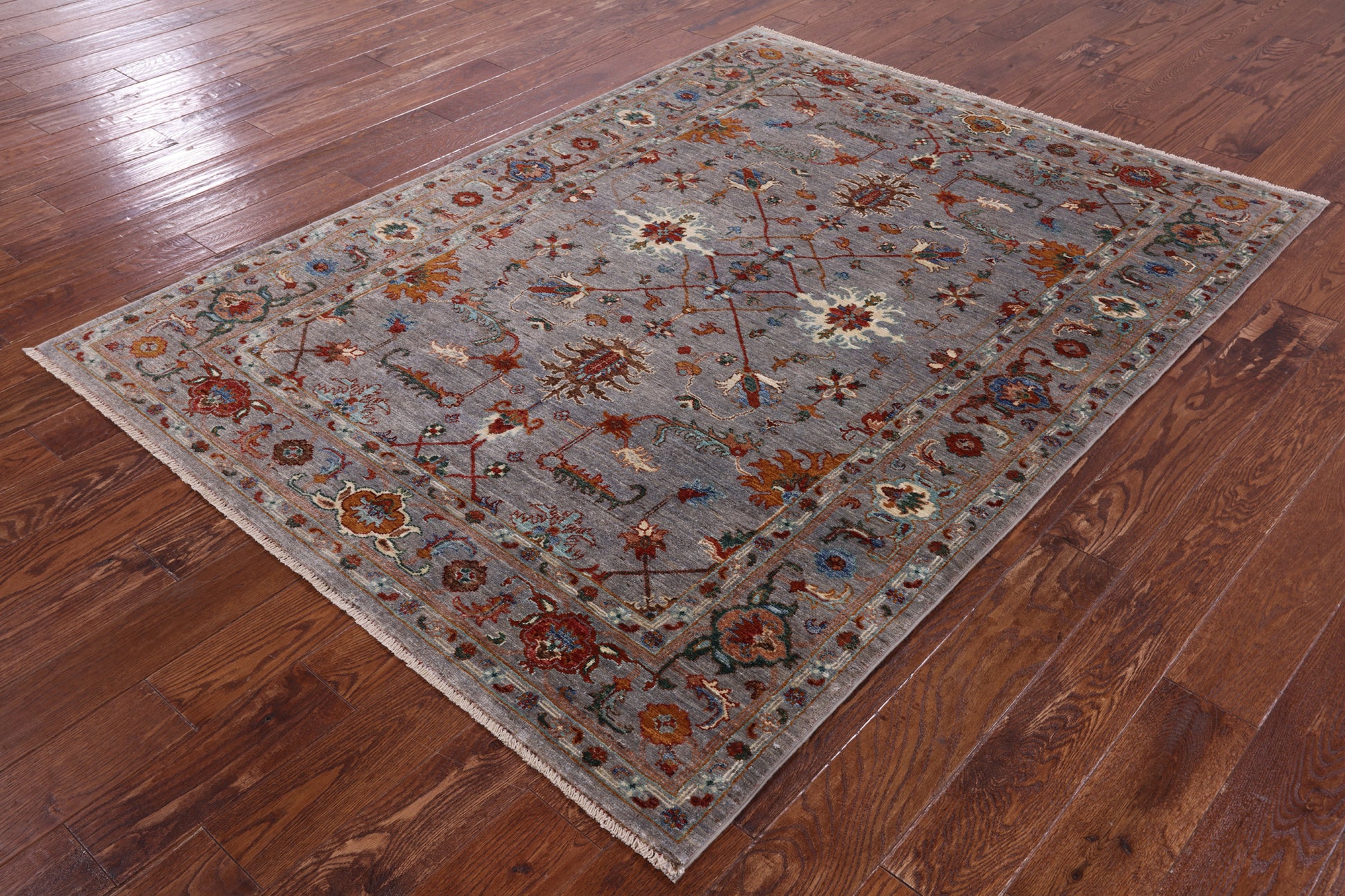 Peshawar Hand Knotted Wool Rug - 5' 2" X 6' 11" - Golden Nile