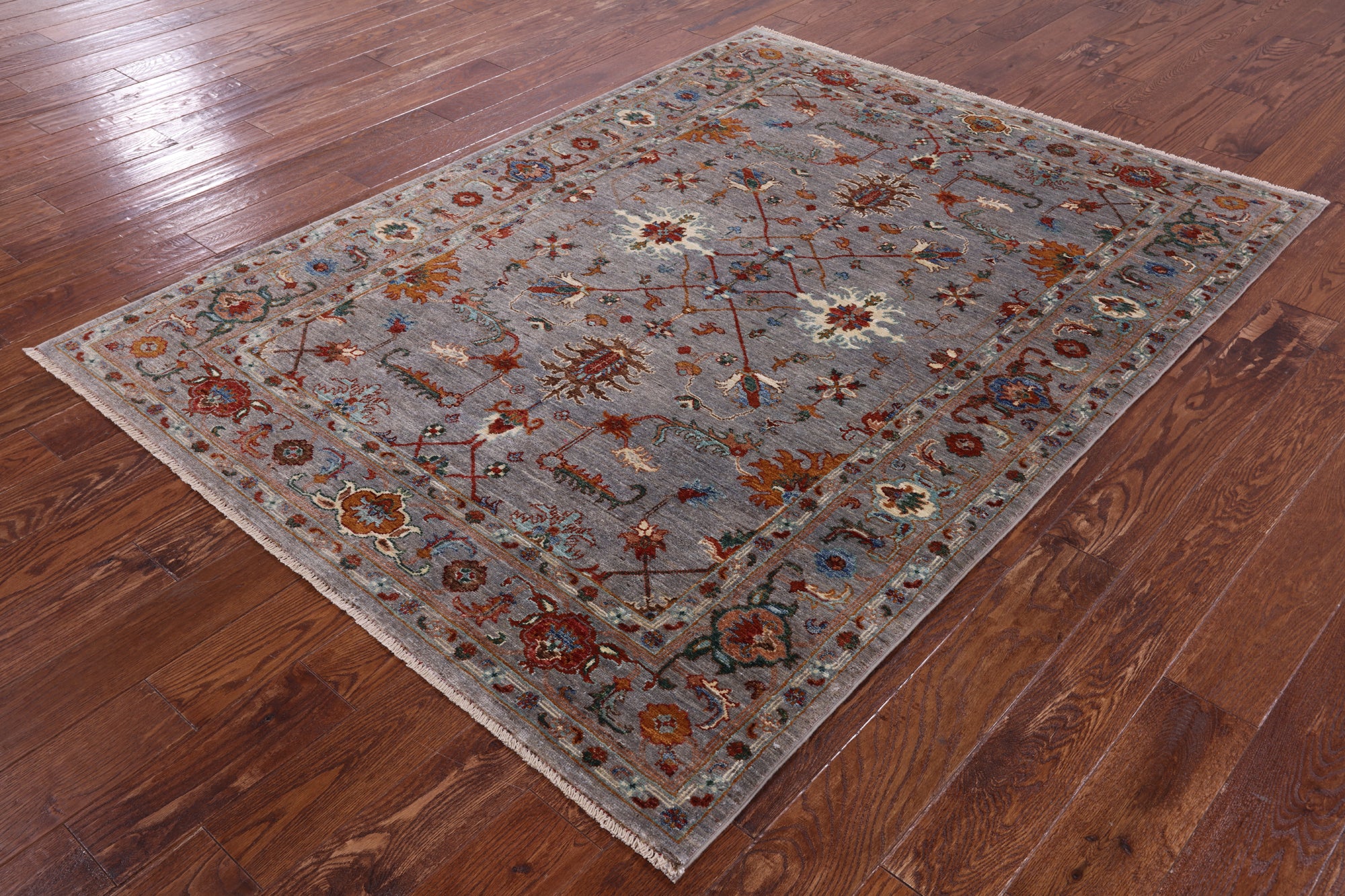 Peshawar Hand Knotted Wool Rug - 5' 2" X 6' 11" - Golden Nile