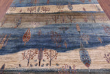 Tribal Persian Gabbeh Hand Knotted Wool Rug - 7' 10" X 9' 8" - Golden Nile