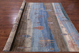 Tribal Persian Gabbeh Hand Knotted Wool Rug - 8' 2" X 9' 9" - Golden Nile
