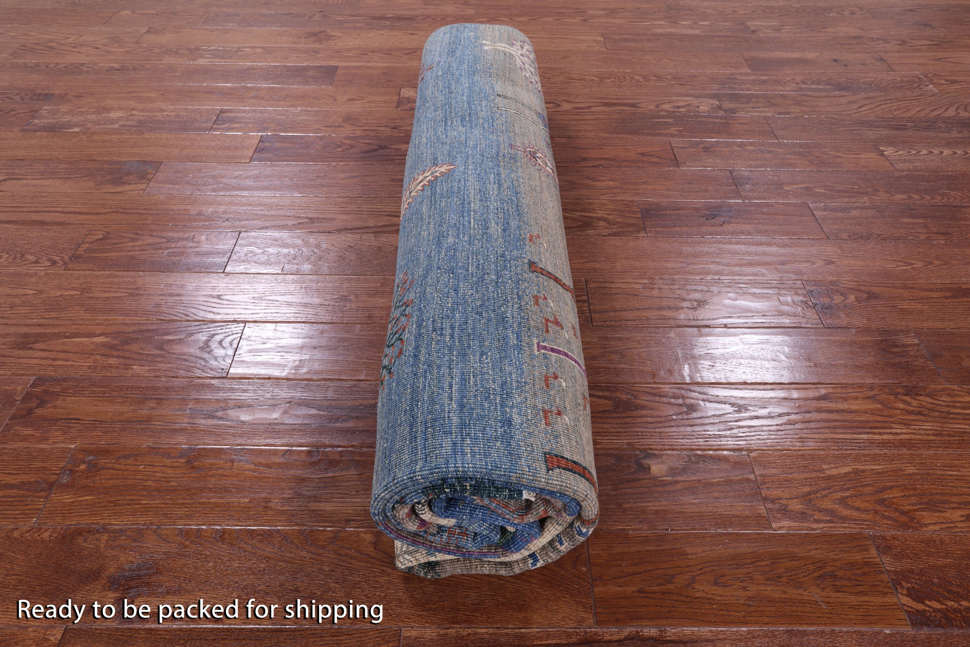 Tribal Persian Gabbeh Hand Knotted Wool Rug - 8' 2" X 9' 9" - Golden Nile