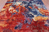 Abstract Modern Handmade Wool Rug - 8' 5" X 11' 9" - Golden Nile