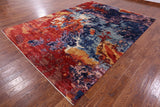 Abstract Modern Handmade Wool Rug - 8' 5" X 11' 9" - Golden Nile