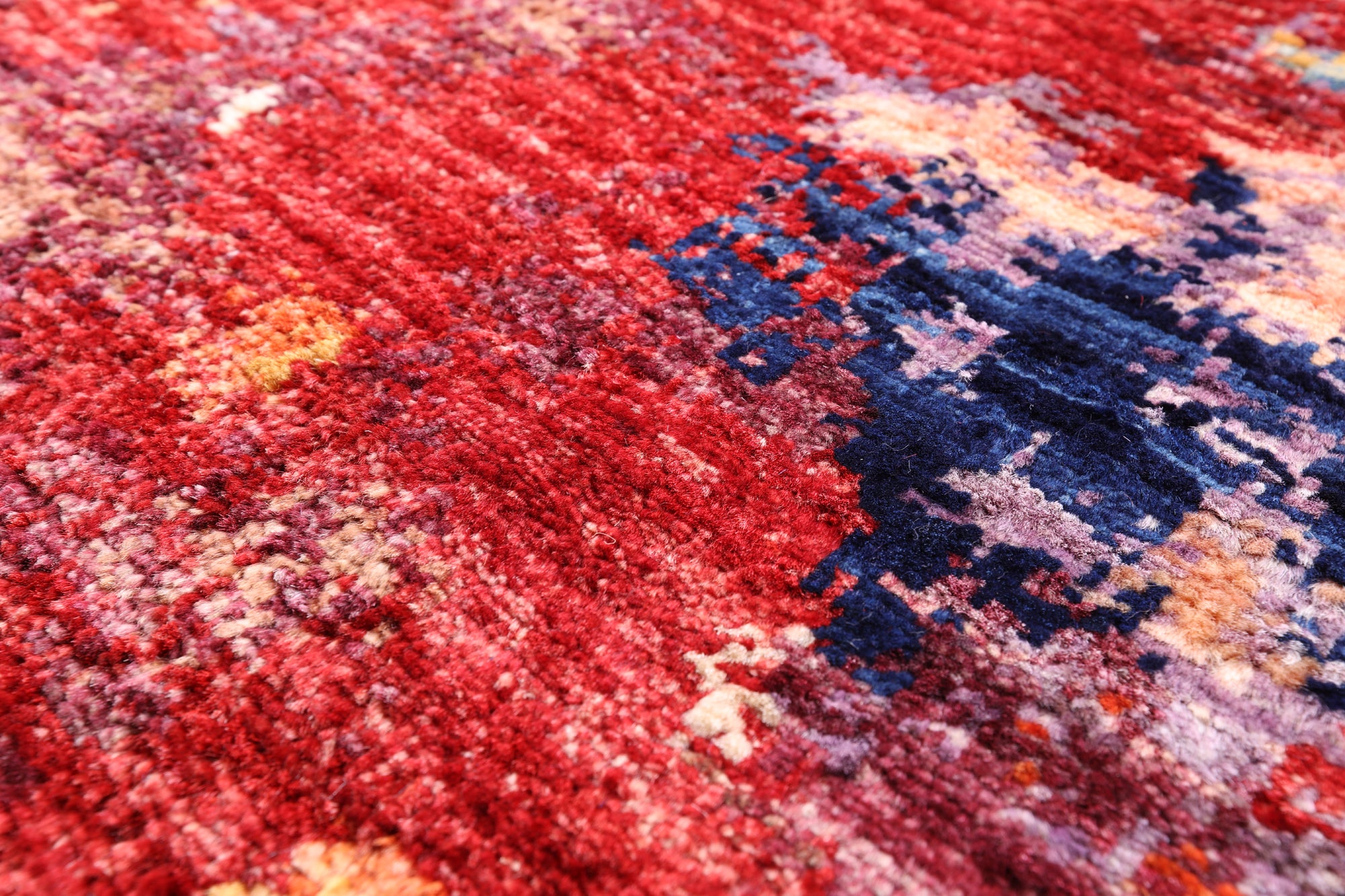 Abstract Modern Handmade Wool Rug - 8' 5" X 11' 9" - Golden Nile