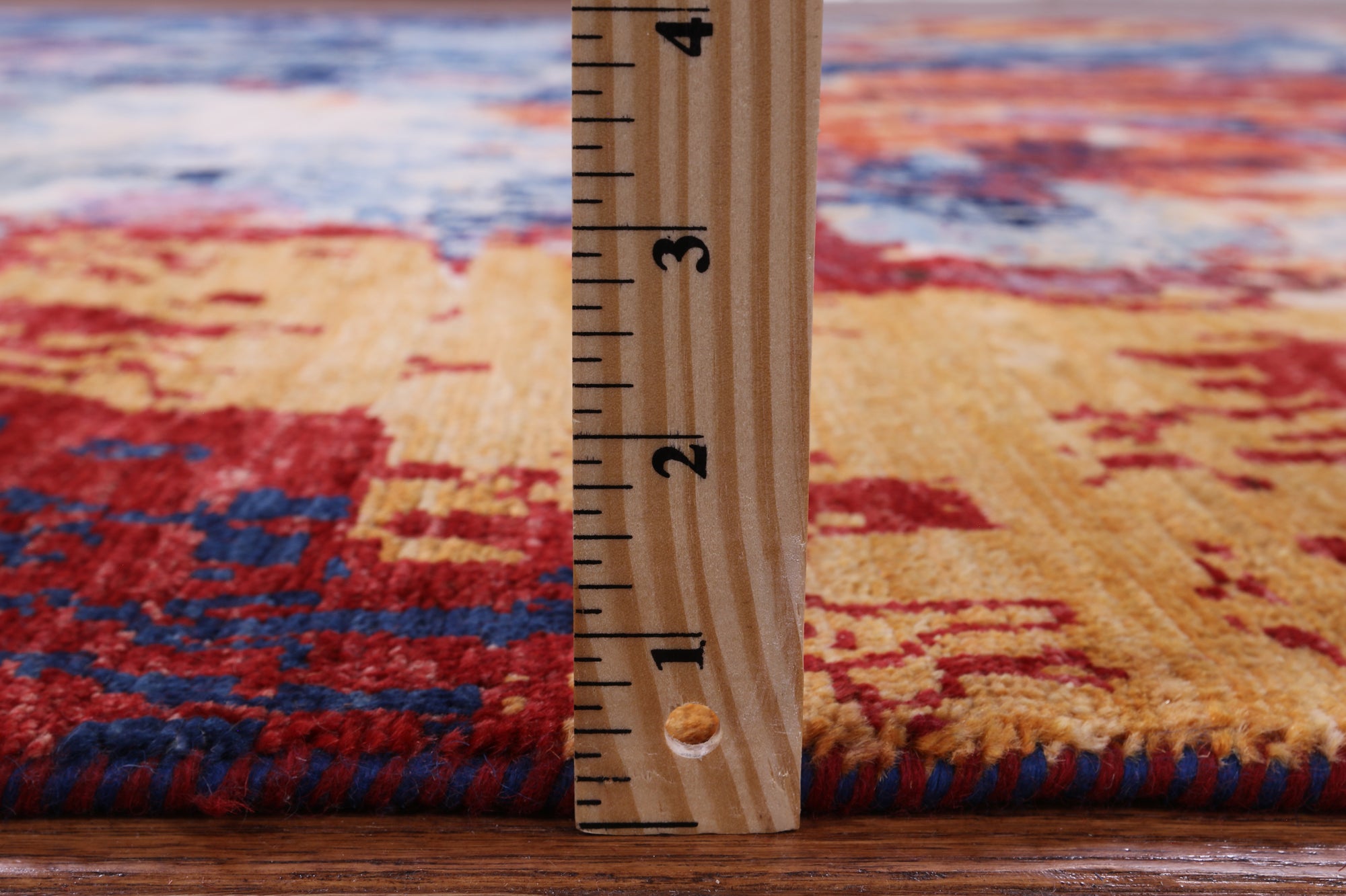 Abstract Modern Handmade Wool Rug - 8' 5" X 11' 9" - Golden Nile