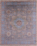 Geometric Persian Mamluk Hand Knotted Wool Rug - 8' 4" X 10' 0" - Golden Nile