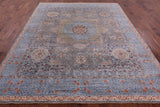 Geometric Persian Mamluk Hand Knotted Wool Rug - 8' 4" X 10' 0" - Golden Nile