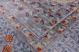 Geometric Persian Mamluk Hand Knotted Wool Rug - 8' 4" X 10' 0" - Golden Nile