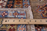 Super Kazak Hand Knotted Wool Rug - 9' 1" X 12' 1" - Golden Nile