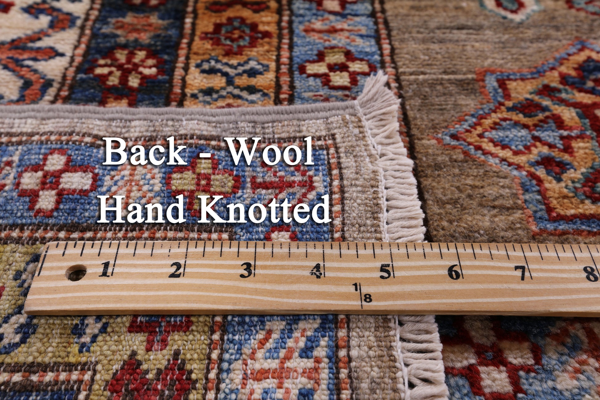 Super Kazak Hand Knotted Wool Rug - 9' 1" X 12' 1" - Golden Nile