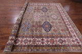 Super Kazak Hand Knotted Wool Rug - 9' 1" X 12' 1" - Golden Nile