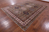 Super Kazak Hand Knotted Wool Rug - 9' 1" X 12' 1" - Golden Nile