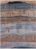Tribal Persian Gabbeh Hand Knotted Wool Rug - 8' 9" X 11' 7" - Golden Nile