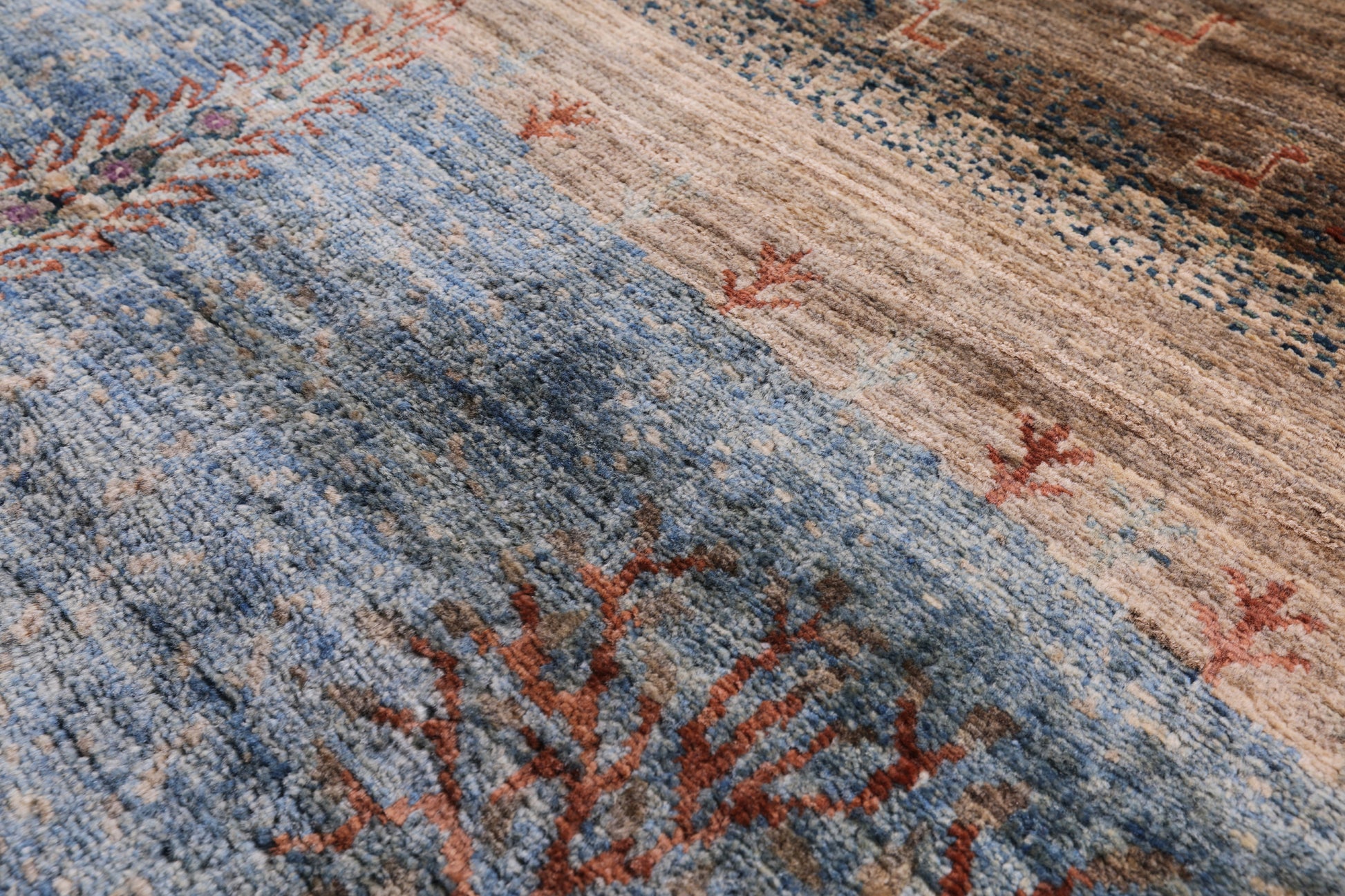 Tribal Persian Gabbeh Hand Knotted Wool Rug - 8' 9" X 11' 7" - Golden Nile
